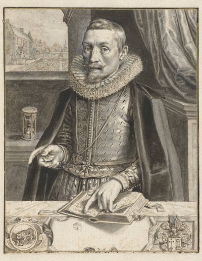 Porträt von Jacob Cats von Adriaen Pietersz van de Venne