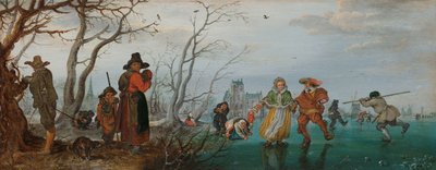 Winter (Vergnügen auf dem Eis) von Adriaen Pietersz van de Venne