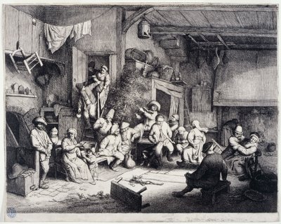Der Tanz im Kabarett (Bartsch 49) von Adriaen van Ostade