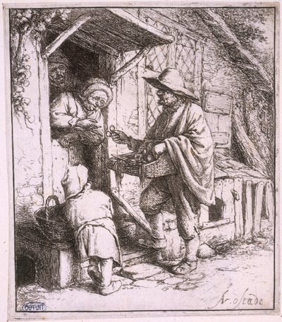 Der Brillenhändler (Bartsch 29) von Adriaen van Ostade