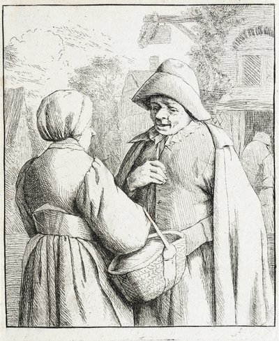 Mann und Frau im Gespräch von Adriaen van Ostade