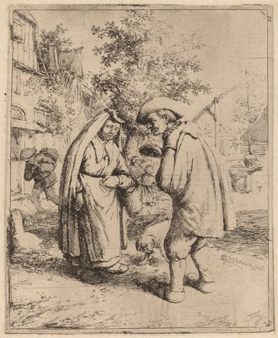 Mann und Frau im Gespräch von Adriaen van Ostade