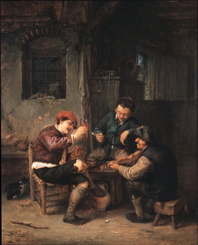Drei Bauern in einem Gasthaus von Adriaen van Ostade