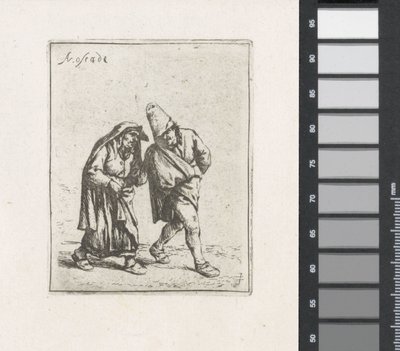 Spazierendes Bauernpaar von Adriaen van Ostade