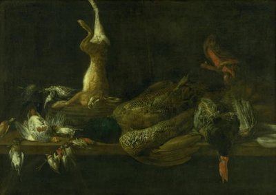 Stillleben mit Wild auf einem Tisch von Adriaen van Utrecht