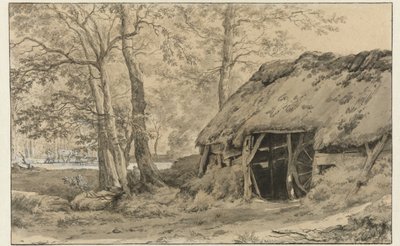 Eine Hütte oder ein Schafstall im Wald von Adriaen van de Velde