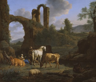 Pastorale Landschaft mit Ruinen, 1664 von Adriaen van de Velde