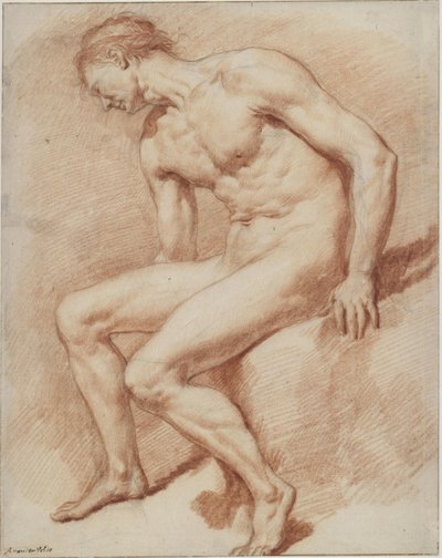 Sitzender männlicher Akt von Adriaen van de Velde