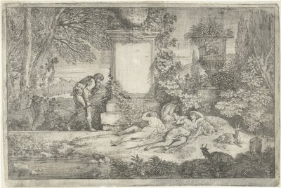 Schlafende Hirtinnen von Adriaen van der Kabel
