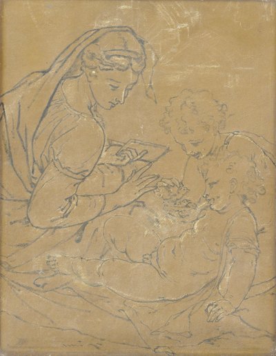 Madonna mit Kind und Johannes dem Täufer von Adriaen van der Werff