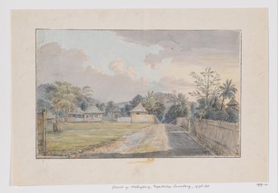 Ansicht von Malangbong, Regentschaft Sumedang, Priangan, West-Java von Adrianus Johannes Bik