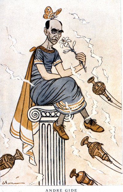 André Gide, oder „Die Blume des Männlichen“ - von Barrère, in „Fantasio“ vom 01.05.1926 von Adrien Barrere