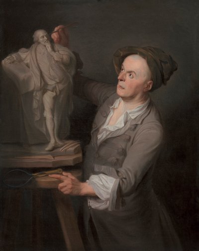 Louis-Francois Roubiliac modelliert sein Denkmal für Shakespeare von Adrien Carpentiers