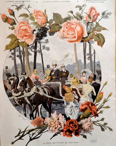 Das Blumenfest. Zeichnung von Adrien Marie von Adrien Emmanuel Marie