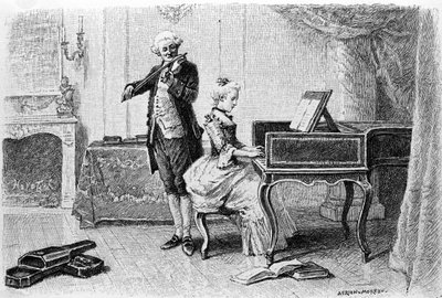Gravur von Adrien Moreau (1843-1906) zur Illustration von „Candide“ von Voltaire (1694-1778) von Adrien Moreau