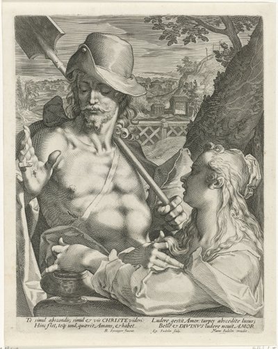 Christus erscheint als Gärtner Maria Magdalena (Noli me tangere) von Egidius  Sadeler (II)