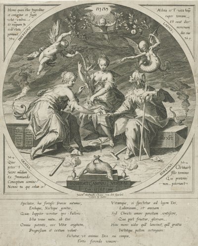 Die drei Schicksalsgöttinnen von Egidius  Sadeler (II)