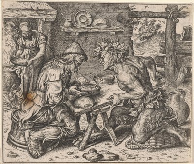 Fabel vom Bauern und dem Satyr von Egidius  Sadeler (II)