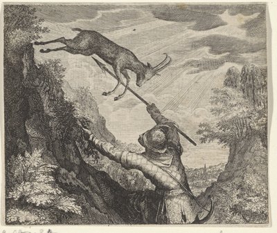 Fabel von der Gämse und dem Jäger von Egidius  Sadeler (II)