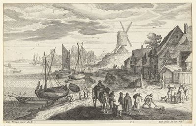 Landschaft an der Küste mit Windmühle von Egidius  Sadeler (II)