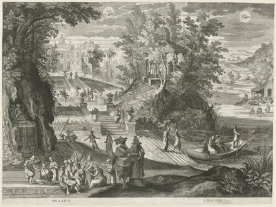 Mai und Juni (Die zwölf Monate in sechs italienischen Landschaften) von Egidius  Sadeler (II)