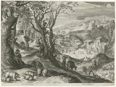 November und Dezember von Egidius  Sadeler (II)
