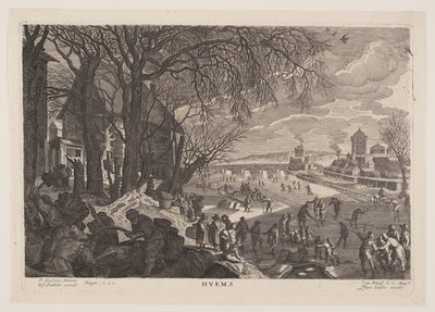 Winter, aus Die vier Jahreszeiten von Aegidius Sadeler II