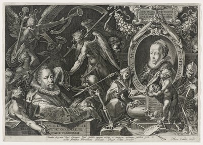 Bartholomaeus Spranger und seine Frau, Christina Muller, 1600 (Kupferstich auf Büttenpapier) von Aegidius Sadeler or Saedeler