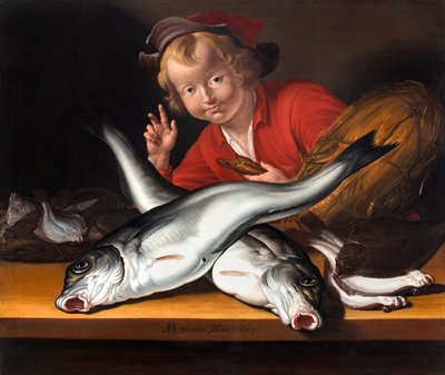 Ein junger Fischverkäufer, um 1657-57 von Aelbert Jansz. van der Schoor