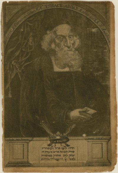 Porträt von Isaac Aboab da Fonseca von Aernout Naghtegael