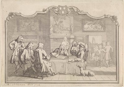 Gilde des Heiligen Lukas in Dordrecht, 1736 von Aert Schouman