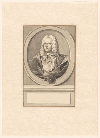 Porträt von Abraham van Hoey, im Oval, nach links von Aert Schouman