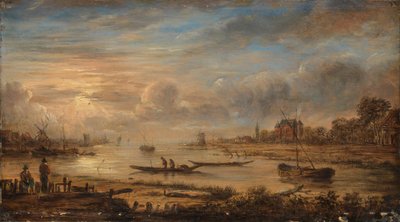 Flussansicht bei Sonnenaufgang von Aert van der Neer (copy after)