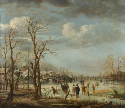 Flussansicht im Winter, 1630-60 von Aert van der Neer