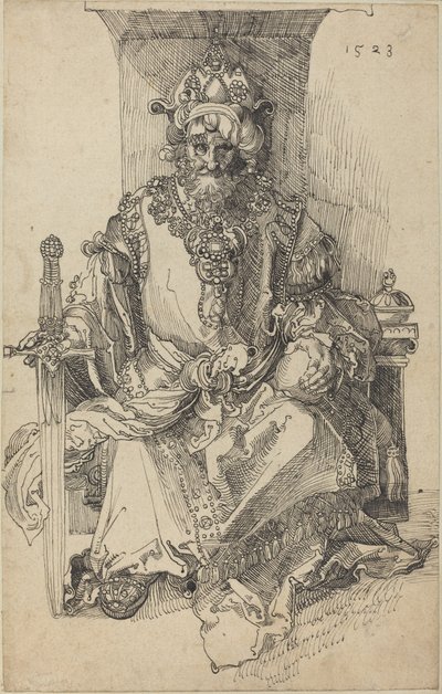 Ein orientalischer Herrscher auf seinem Thron von After Albrecht Dürer