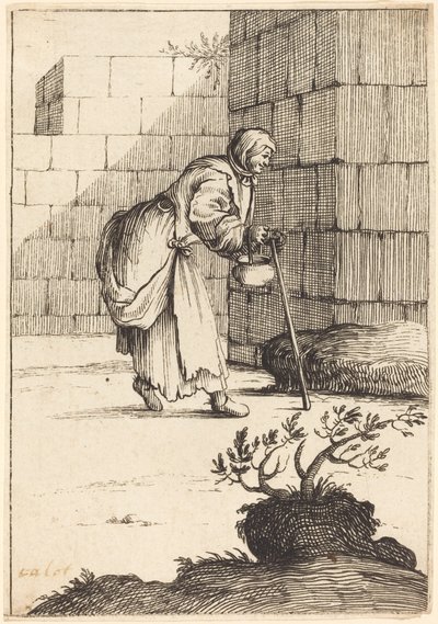Bettlerin von After Jacques Callot