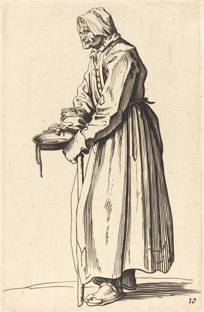 Bettlerin mit Pfanne von After Jacques Callot