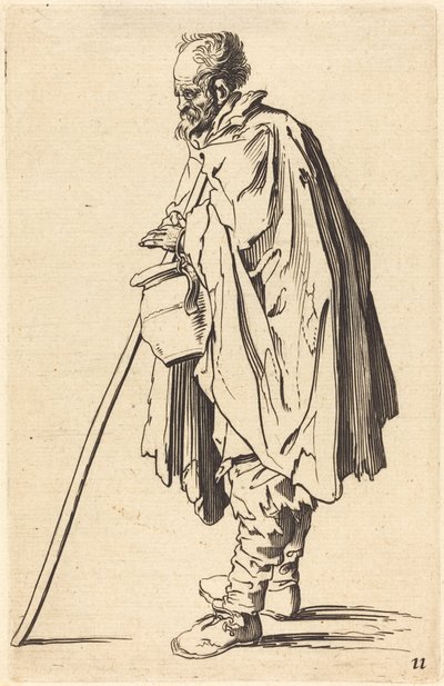 Bettler mit Topf von After Jacques Callot
