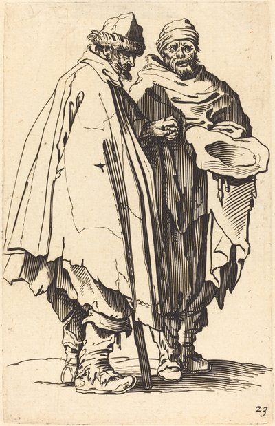Blinder Bettler und Begleiter von After Jacques Callot