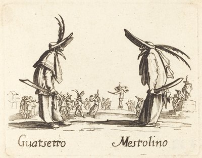 Guatsetto und Mestolino von After Jacques Callot