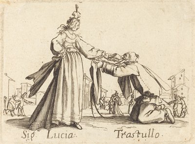 Signa. Lucia und Trastullo von After Jacques Callot