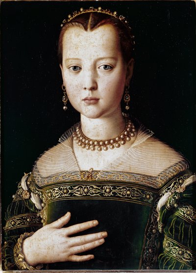 Porträt von Maria de Medici von Agnolo Bronzino