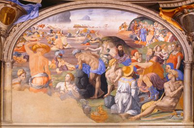 Die Durchquerung des Roten Meeres, von Agnolo Bronzino (1503-1572) 1540-1545 von Agnolo Bronzino