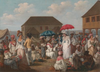 Leinenmarkt, Dominica - Eine Marktszene, ca. 1780 von Agostino Brunias