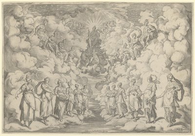 Harmonie der Sphären von Agostino Carracci