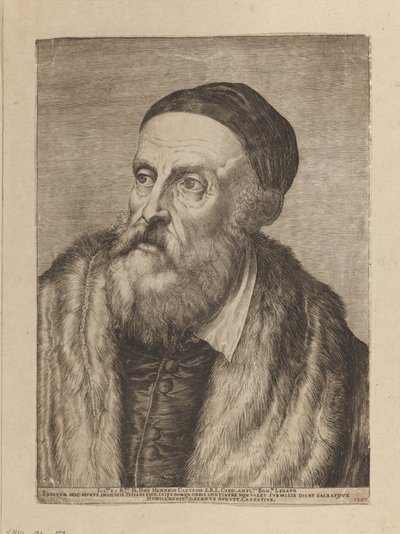 Porträt des Malers Tizian von Agostino Carracci