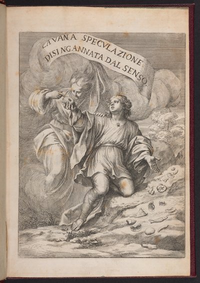 Seite aus "Vergebliche Spekulationen durch die Sinne enttäuscht. Antwortbrief über die versteinerten Meereskörper, die an verschiedenen Orten der Erde gefunden werden" von Agostino Scilla