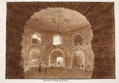 Innenraum des Tempels des Hustens, 1833 von Agostino Tofanelli