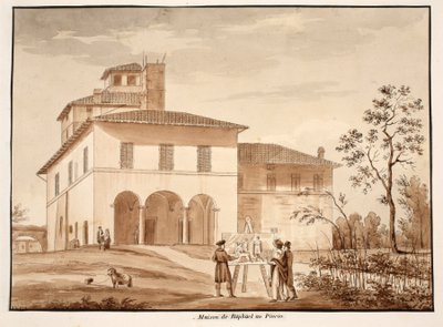 Das Haus von Raphael auf dem Pincio, 1833 von Agostino Tofanelli
