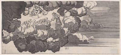 Die Nachricht wird nach Olympus gebracht, datiert 1516 von Agostino Veneziano